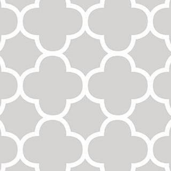 Wallpaper A-Street Origin Grey Quatrefoil Trellis - Picture 4 of 6